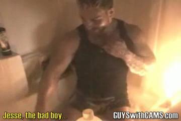 Jesse takes a bath