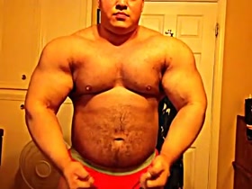 monster boy flexing