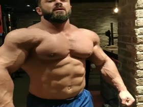 huge beast posing