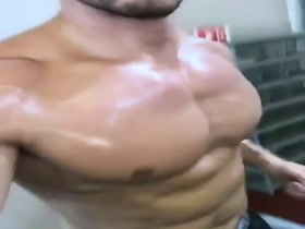 Hayden is Pumped Up, Sweaty and Hot!