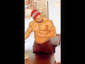 hot daddy flexing